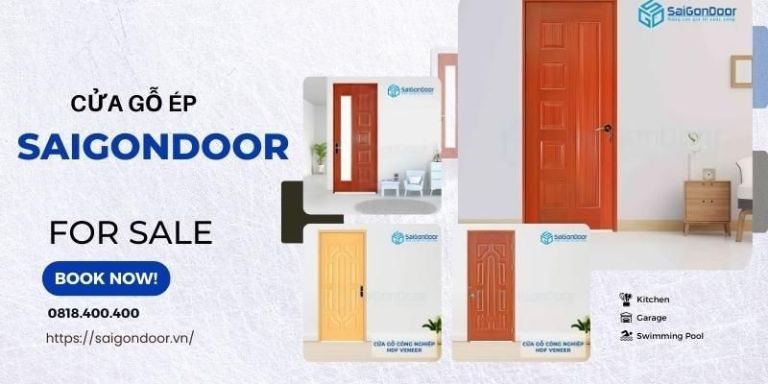 Cửa gỗ ép HDF chất lượng cao 