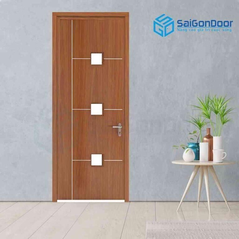 Top 10+ Mẫu cửa gỗ phủ nhựa PVC bền - đẹp nhất hiện nay 4 Cửa gỗ phủ nhựa PVC