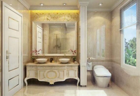 99+ Mẫu thiết kế nhà vệ sinh hiện đại tiện ích nhất hiện nay 24 Thiết kế nhà vệ sinh theo phong cách cổ điển