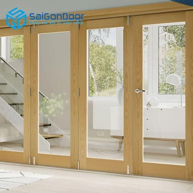 20+ Mẫu Cửa Nhựa Lõi Thép Vân Gỗ Hot Nhất Và Bảng Giá 2025 35 Cửa 4 cánh lắp đặt cửa chính