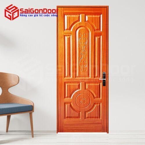 Cửa gỗ công nghiệp HDF Veneer 018- Xoan Đào