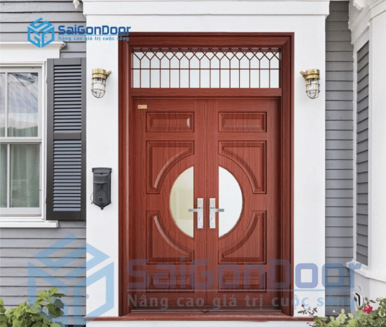 Cửa thép vân gỗ tạo sự hài hòa và cân đối sự kết hợp hoàn hảo giữa độ bền của cửa thép và vẻ đẹp tự nhiên của vân gỗ