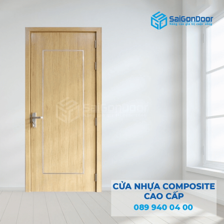 Mẫu cửa nhựa composite thịnh hành Ưu điểm của cửa nhựa composite so với cửa gỗ tự nhiên