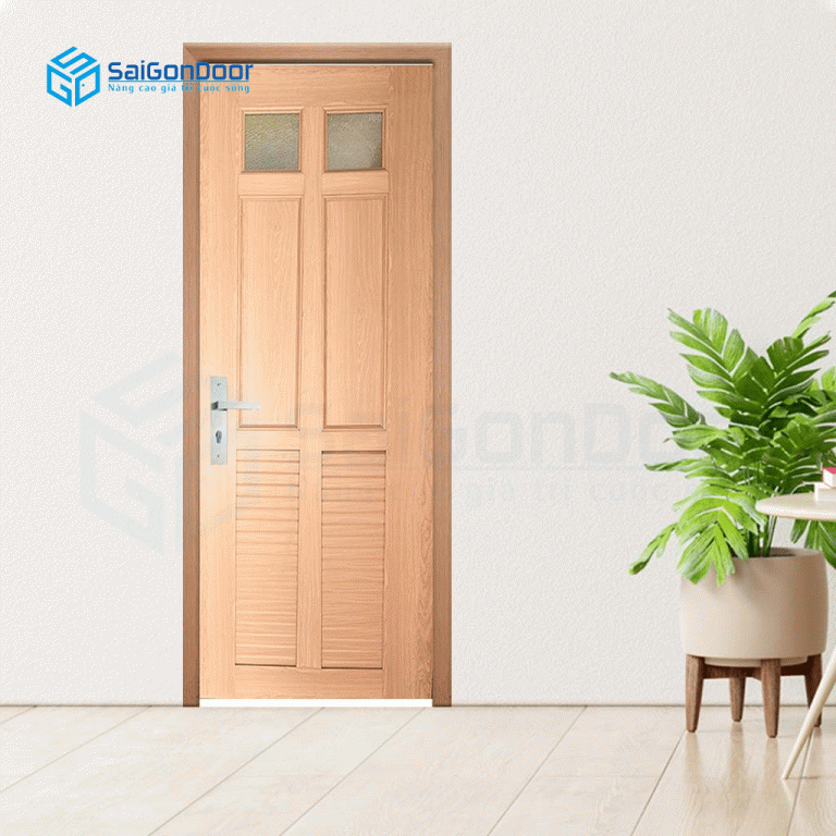 Mẫu cửa nhựa thông phòng ô kính nhỏ cửa nhựa cao cấp thông phòng