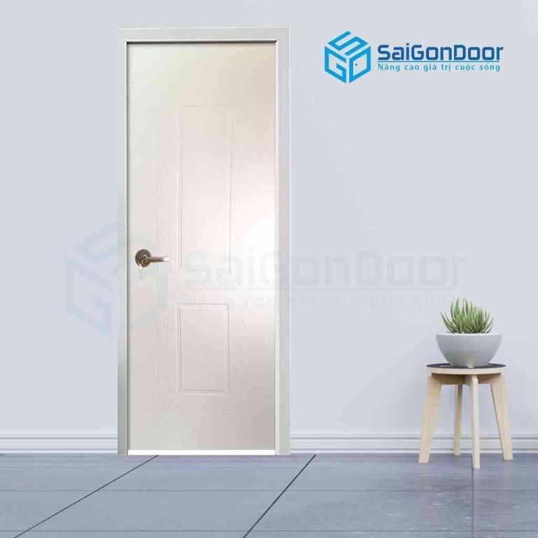 Mẫu cửa nhựa thông phòng màu trắng tinh tế cửa nhựa cao cấp thông phòng