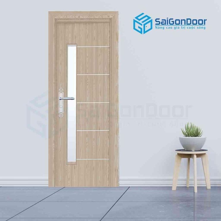 Mẫu cửa nhựa cao cấp vân gỗ fix kính trắng mờ cửa nhựa cao cấp thông phòng