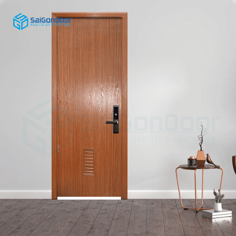 Mẫu cửa nhựa vân gỗ hương Cửa nhựa vân gỗ phòng ngủ