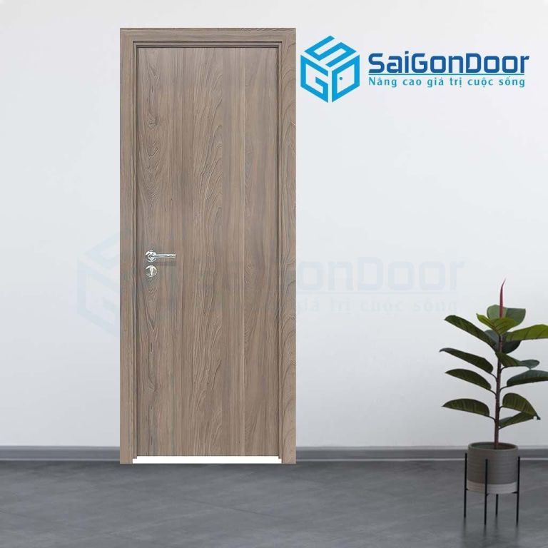 Mẫu cửa gỗ phòng ngủ hiện đại màu xám Mẫu cửa gỗ phòng ngủ hiện đại màu xám