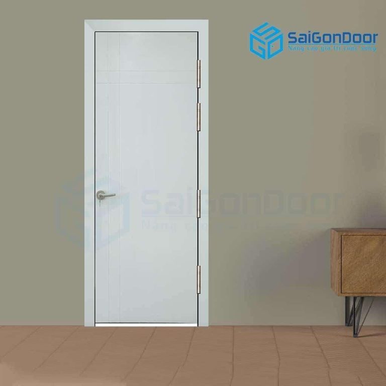 Mẫu cửa gỗ cánh trơn màu trắng sữa Mẫu cửa gỗ cánh trơn màu trắng sữa