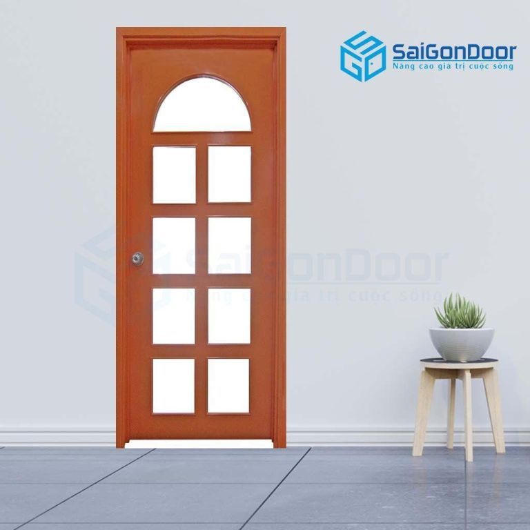 Mẫu cửa phòng ngủ được thiết kế chai ô đối xứng nhau Mẫu cửa phòng ngủ được thiết kế chai ô đối xứng nhau