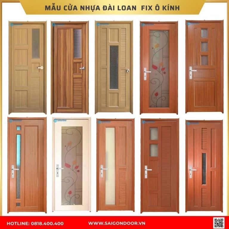 Mẫu cửa nhựa Đài Loan được ưa chuộng tại Sóc Trăng Mẫu cửa nhựa Đài Loan được ưa chuộng