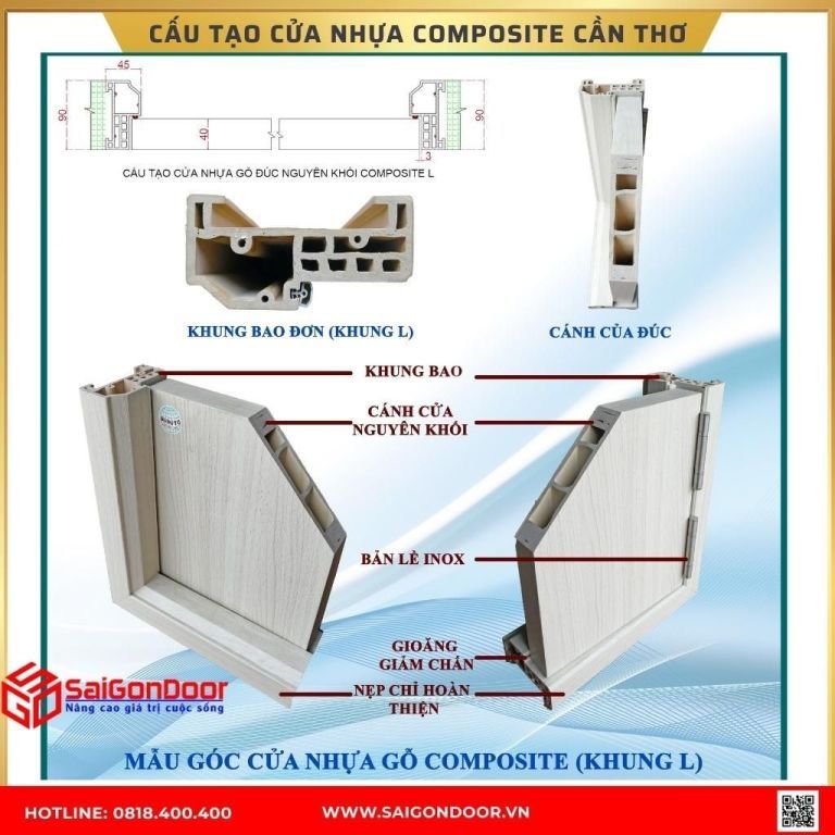 Cấu tạo cửa nhựa composite Cần Thơ Cấu tạo cửa nhựa composite Cần Thơ