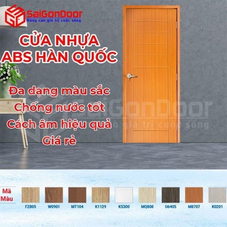 Cửa nhựa vân gỗ Quảng Nam: Địa chỉ mua chất lượng, giá tốt 10 Cửa nhựa vân gỗ Hàn Quốc - Abs