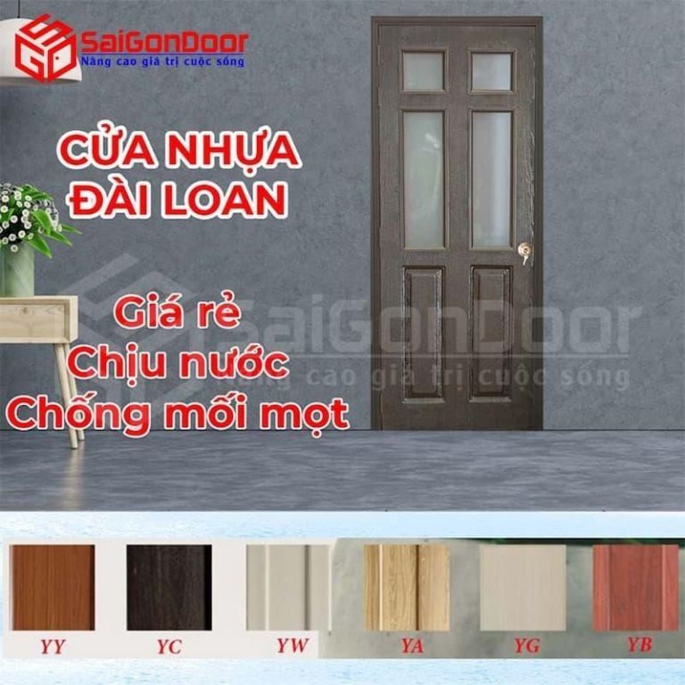 Cửa nhựa vân gỗ Quảng Nam: Địa chỉ mua chất lượng, giá tốt 11 Cửa nhựa vân gỗ Quảng Ngãi loại PVC Đài Loan