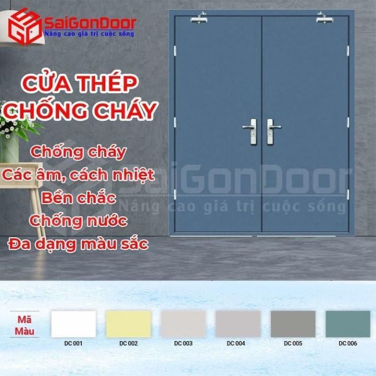 Cửa thép chống cháy tại An Giang: 3+Tiêu chuẩn và phân loại 9 Cửa thép chống cháy đơn màu