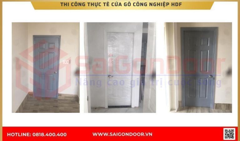 Hình ảnh công trình thực tế cửa gỗ công nghiệp HDF BRVT Hình ảnh công trình thực tế cửa gỗ công nghiệp HDF BRVT