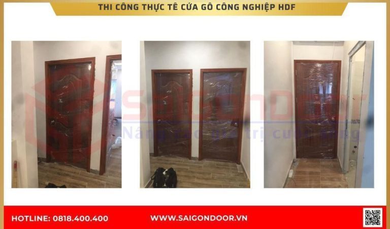 Hình ảnh thi công thực tế Cửa Gỗ Công Nghiệp HDF Tây Ninh Hình ảnh thi công thực tế Cửa Gỗ Công Nghiệp HDF Tây Ninh