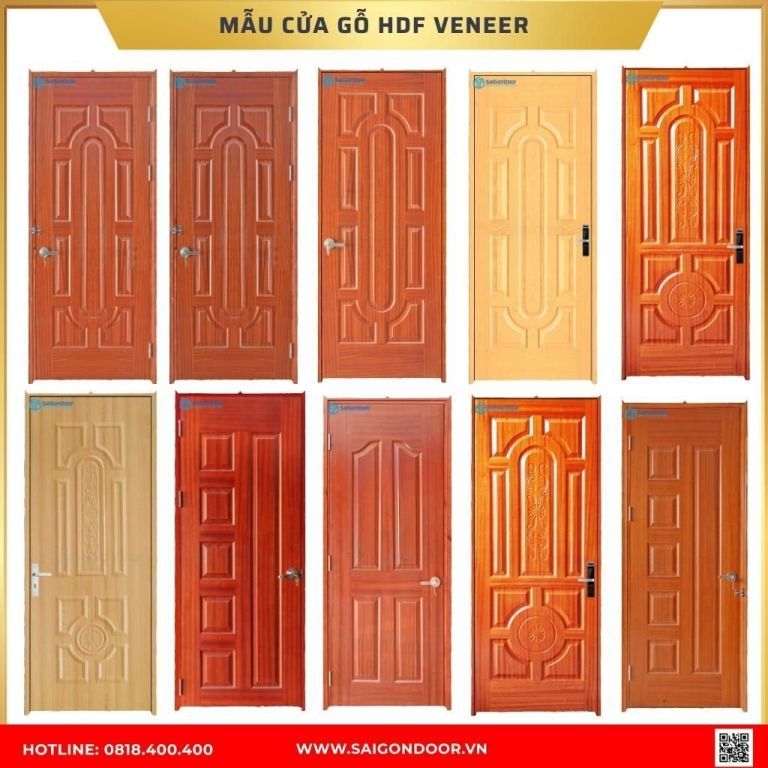 Mẫu cửa gỗ HDF Veneer được ưa chuộng tại Bình Phước Mẫu cửa gỗ HDF Veneer được ưa chuộng