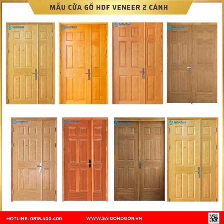 Bảng Giá Cửa Gỗ Bà Rịa Vũng Tàu, Cửa Gỗ Giá Rẻ Bà Rịa Vũng Tàu 2 Mau cua go HDF Veneer duoc ua chuong13