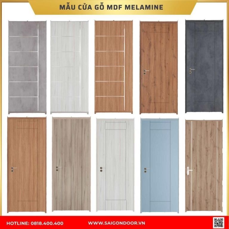 Mẫu cửa gỗ công nghiệp MDF Melamine Bà Rịa Vũng Tàu Mẫu cửa gỗ công nghiệp MDF Melamine