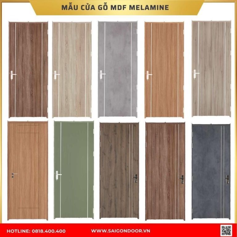 Mẫu cửa gỗ công nghiệp MDF Melamine Bà Rịa Vũng Tàu Mẫu cửa gỗ công nghiệp MDF Melamine