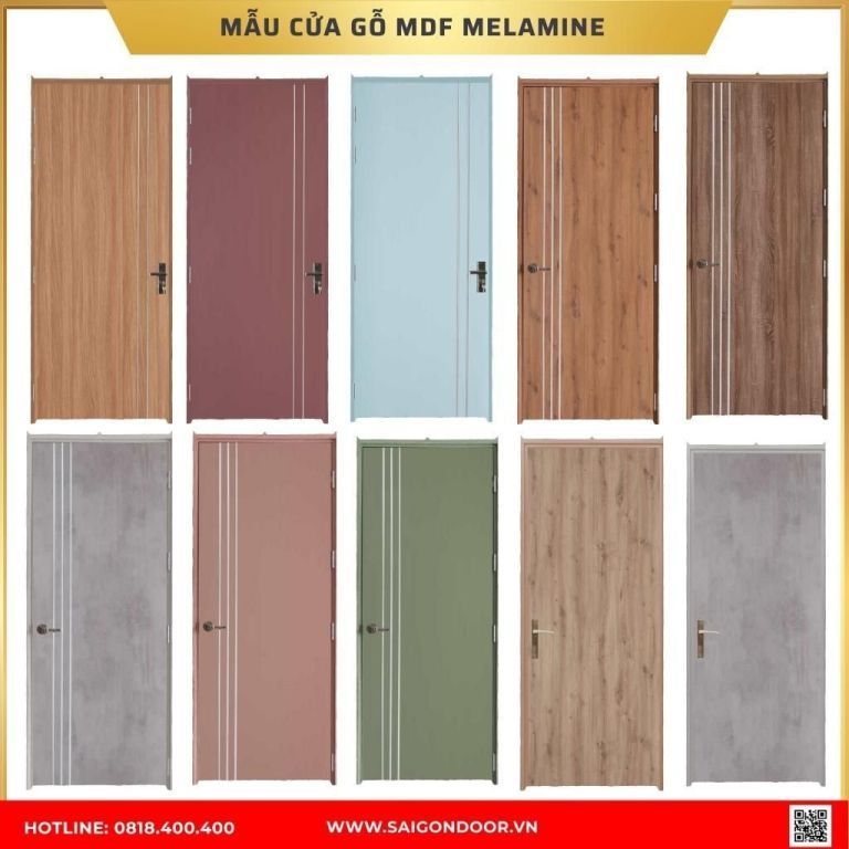 Mẫu cửa gỗ công nghiệp MDF Melamine Bà Rịa Vũng Tàu Mẫu cửa gỗ công nghiệp MDF Melamine