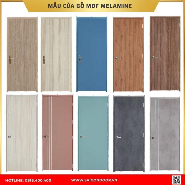 Mẫu cửa gỗ công nghiệp MDF Melamine Bà Rịa Vũng Tàu Mẫu cửa gỗ công nghiệp MDF Melamine