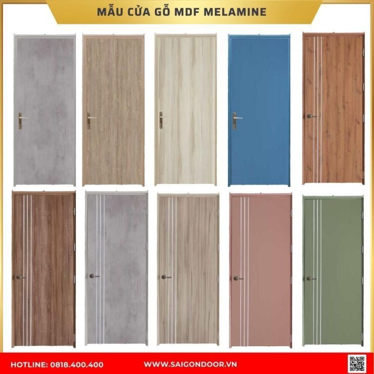 Mẫu cửa gỗ công nghiệp MDF Melamine Bình Phước Mẫu cửa gỗ công nghiệp MDF Melamine