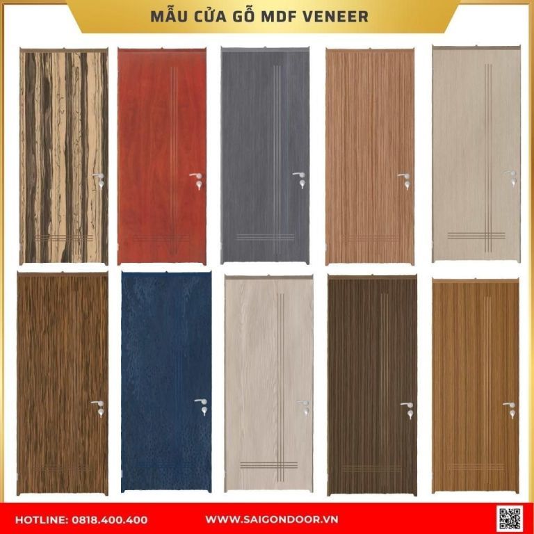 Mẫu cửa gỗ công nghiệp MDF Veneer Bà Rịa Vũng Tàu Mẫu cửa gỗ công nghiệp MDF Veneer