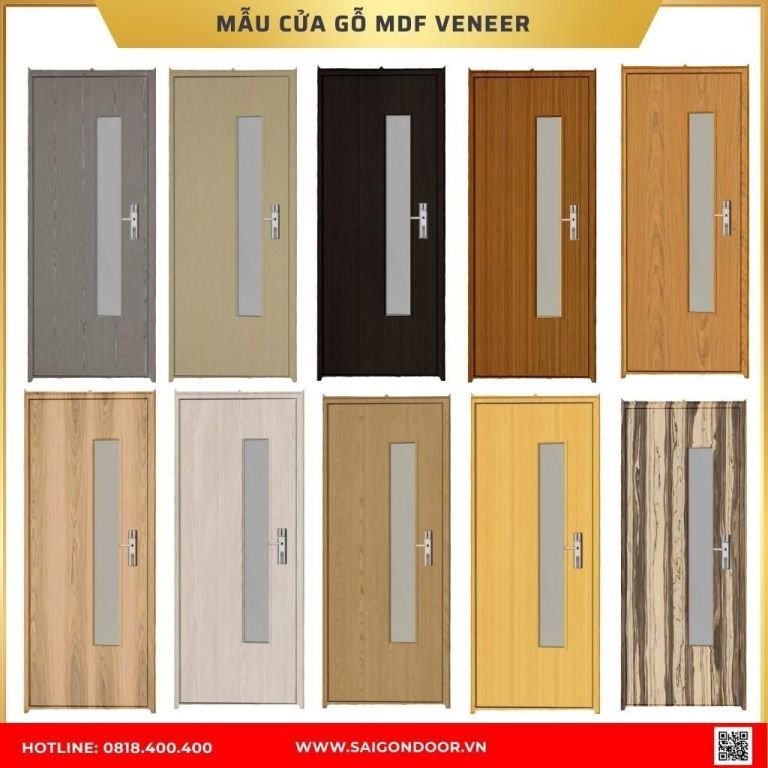 Mẫu cửa gỗ công nghiệp MDF Veneer Bình Phước Mẫu cửa gỗ công nghiệp MDF Veneer