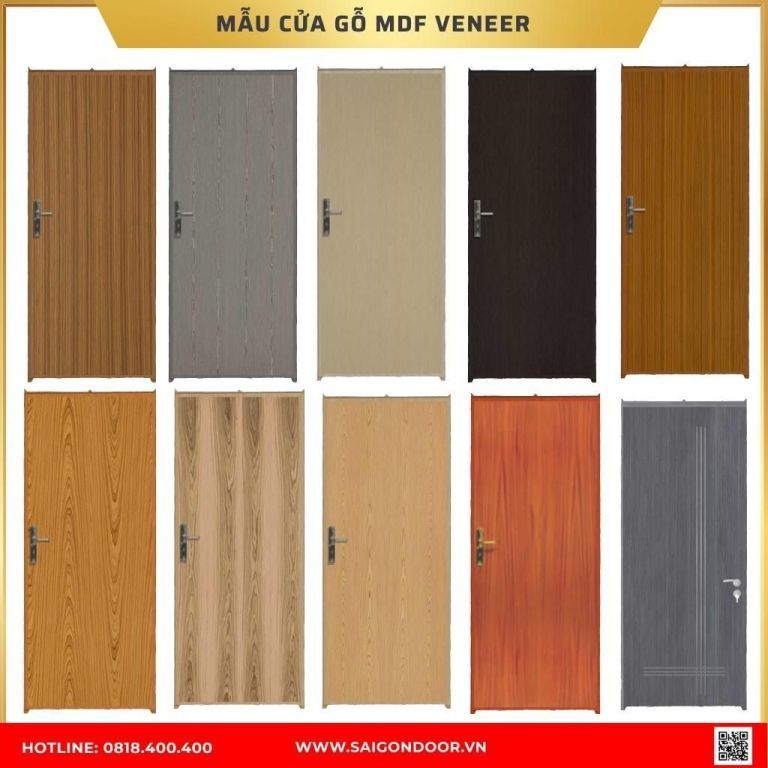 Mẫu cửa gỗ công nghiệp MDF Veneer Bình Phước Mẫu cửa gỗ công nghiệp MDF Veneer