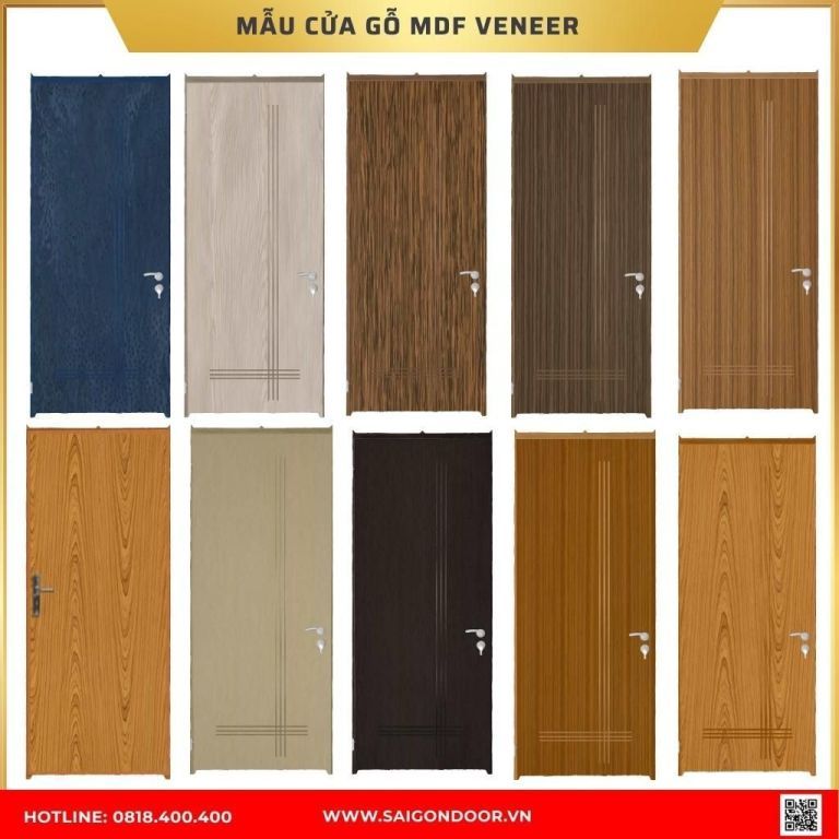 Mẫu cửa gỗ công nghiệp MDF Veneer Bình Phước Mẫu cửa gỗ công nghiệp MDF Veneer