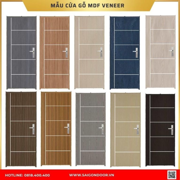 Mẫu cửa gỗ công nghiệp MDF Veneer Bà Rịa Vũng Tàu Mẫu cửa gỗ công nghiệp MDF Veneer