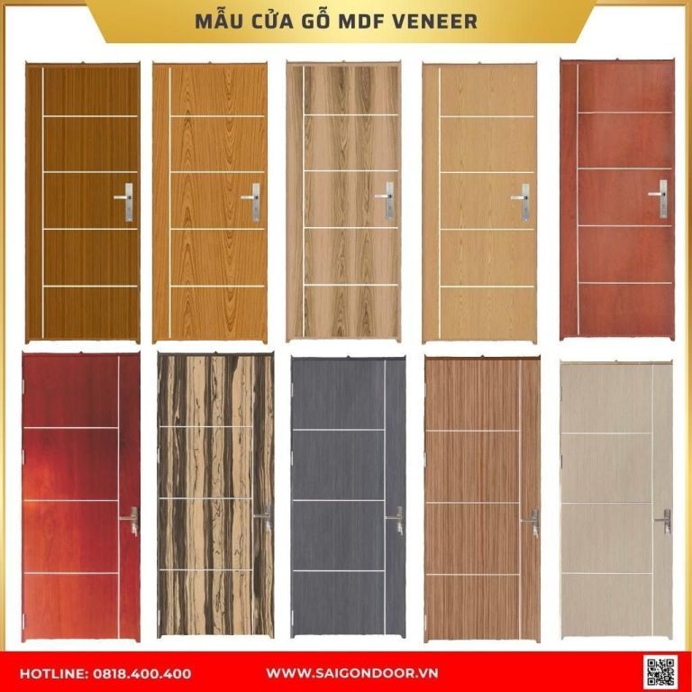 Mẫu cửa gỗ công nghiệp MDF Veneer Bà Rịa Vũng Tàu Mẫu cửa gỗ công nghiệp MDF Veneer