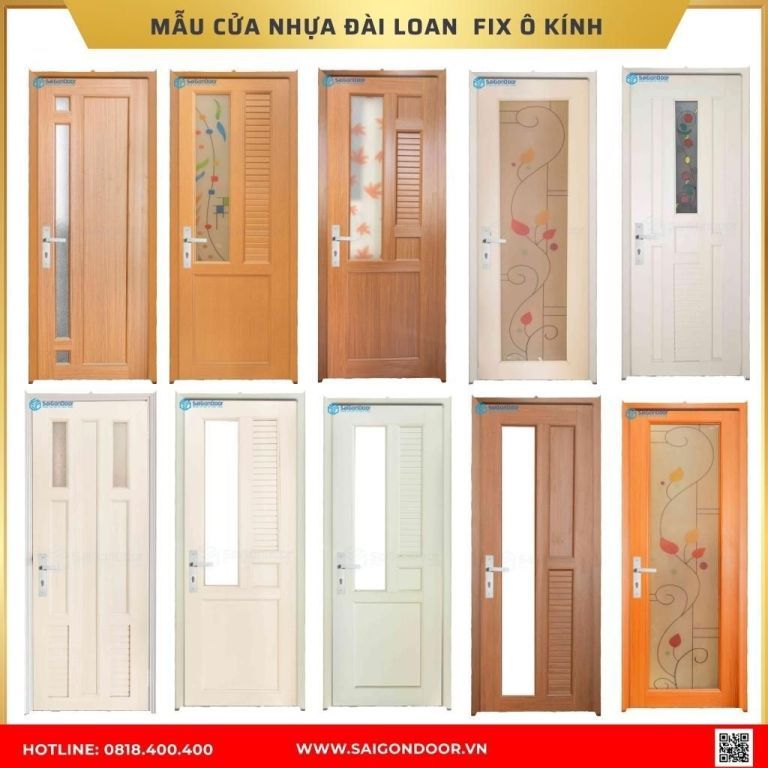 Mẫu cửa nhựa Đài Loan Cà Mau Mẫu cửa nhựa Đài Loan Cà Mau