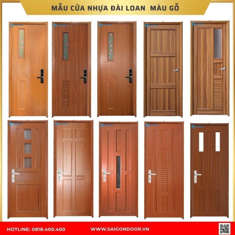 Mẫu cửa nhựa Đài Loan được ưa chuộng tại An Giang Mẫu cửa nhựa Đài Loan Vĩnh Long