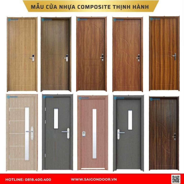 Mẫu cửa nhựa composite Cà Mau Mẫu cửa nhựa composite Cà Mau