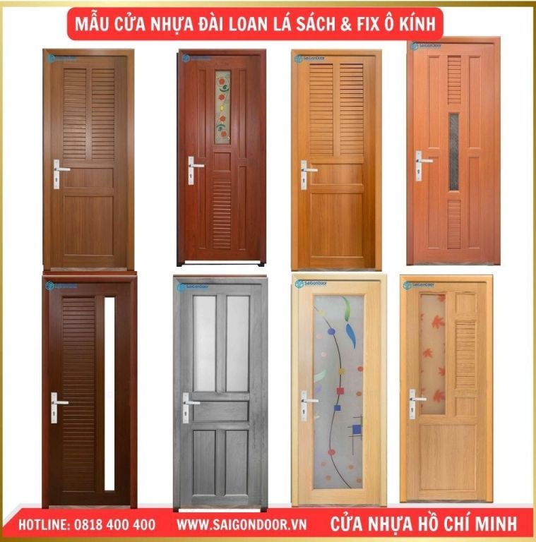 Mẫu Cửa Nhựa Lá Sách và Fix Ô Kính Mẫu Cửa Nhựa Lá Sách và Fix Ô Kính