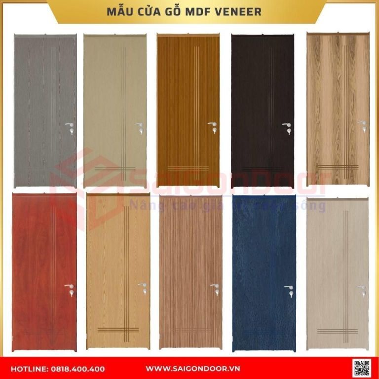 Mẫu cửa gỗ MDF được ưa chuộng tại Bà Rịa - Vũng Tàu Mẫu cửa gỗ MDF Veneer được ưa chuộng
