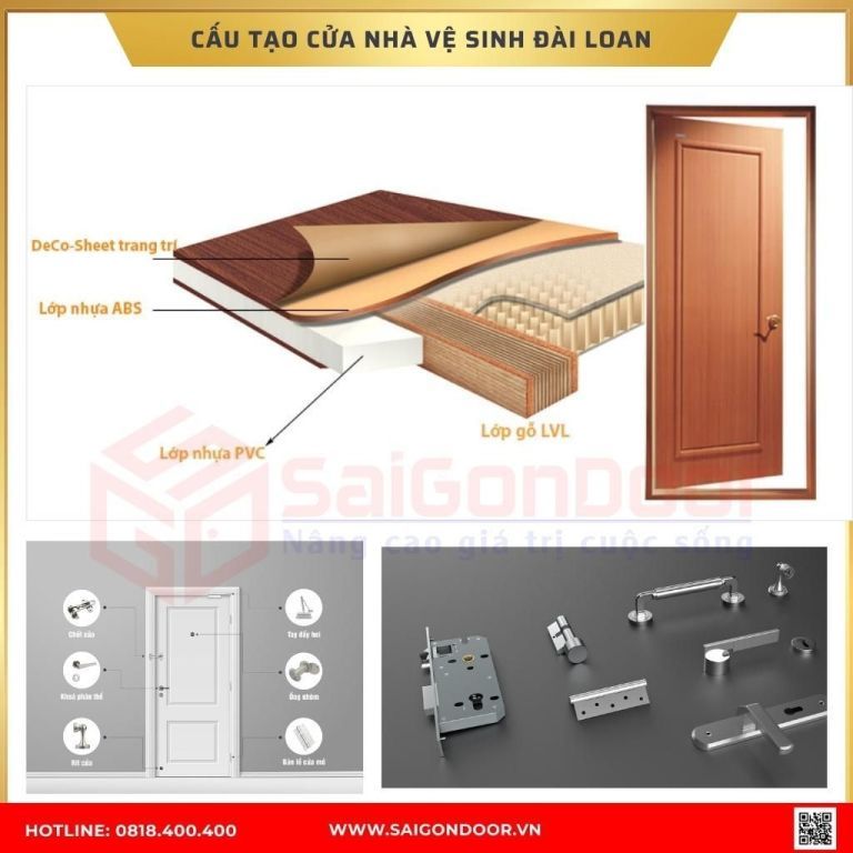 Cấu tạo cửa nhà vệ sinh nhựa Đài Loan Cấu tạo cửa nhà vệ sinh nhựa Đài Loan