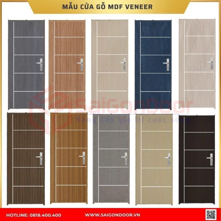 Mẫu cửa gỗ MDF được ưa chuộng tại Bà Rịa - Vũng Tàu Mẫu cửa gỗ MDF Veneer được ưa chuộng