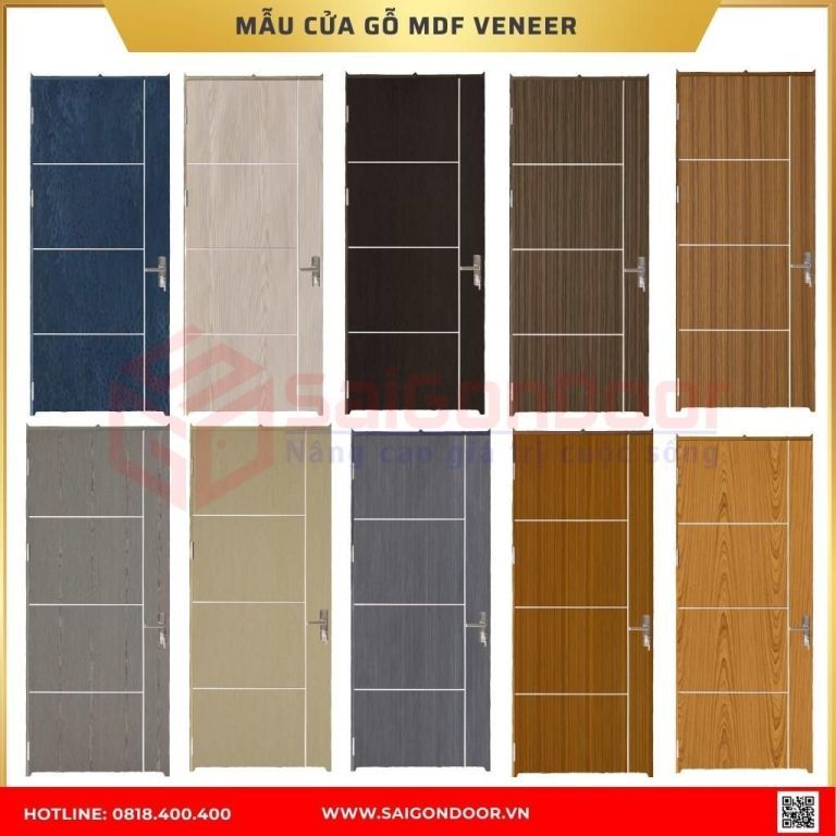 Mẫu cửa gỗ MDF được ưa chuộng tại Bà Rịa - Vũng Tàu Mẫu cửa gỗ MDF Veneer được ưa chuộng