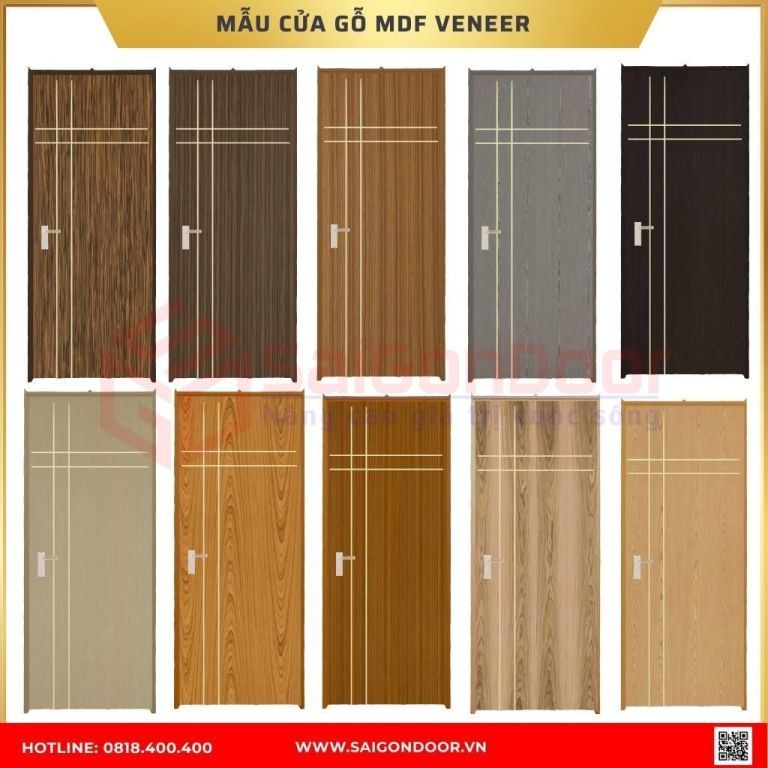 Mẫu cửa gỗ MDF Veneer được ưa chuộng tại Long An Mẫu cửa gỗ MDF Veneer được ưa chuộng