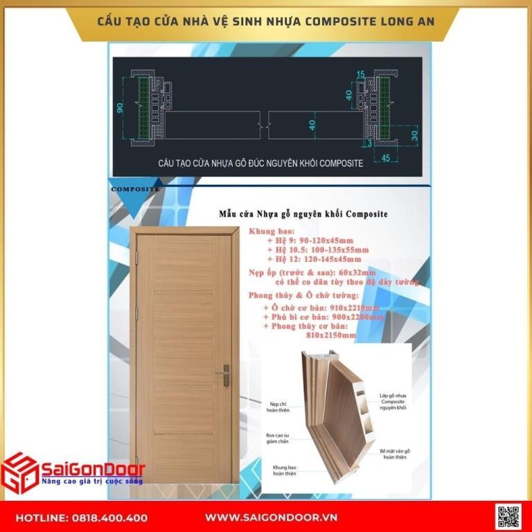 Cấu tạo cửa nhà vệ sinh nhựa composite Long An Cấu tạo cửa nhà vệ sinh nhựa composite Long An