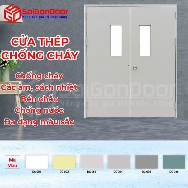 Cửa thép chống cháy tại Bạc Liêu: Ngăn lửa cháy từ 90’-120’ 12 Mẫu cửa thép chống cháy được sản xuất bởi SaigonDoor