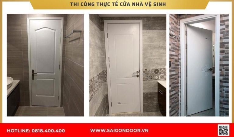 Hình ảnh thi công thực tế cửa nhà vệ sinh tại Sóc Trăng Hình ảnh thi công thực tế cửa nhà vệ sinh