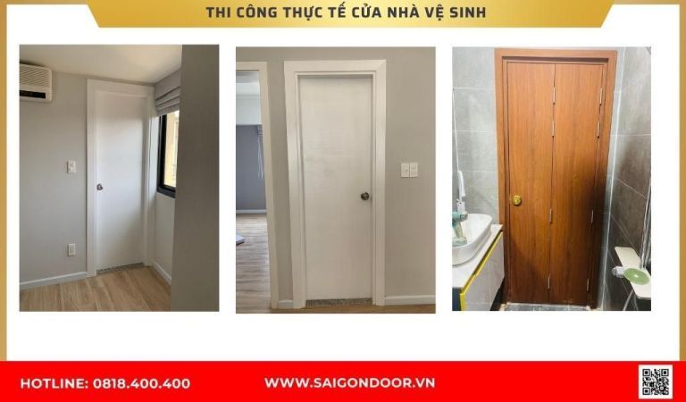 Hình ảnh thi công thực tế cửa nhà vệ sinh tại Sóc Trăng Hình ảnh thi công thực tế cửa nhà vệ sinh