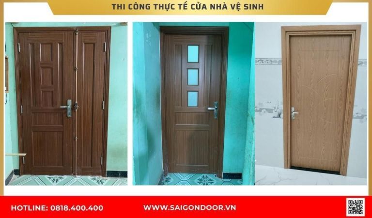 Hình ảnh thi công thực tế cửa nhà vệ sinh tại Sóc Trăng Hình ảnh thi công thực tế cửa nhà vệ sinh