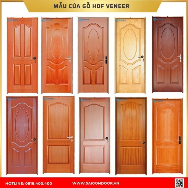 Mẫu cửa gỗ HDF được ưa chuộng tại Long An Mẫu cửa gỗ HDF được ưa chuộng
