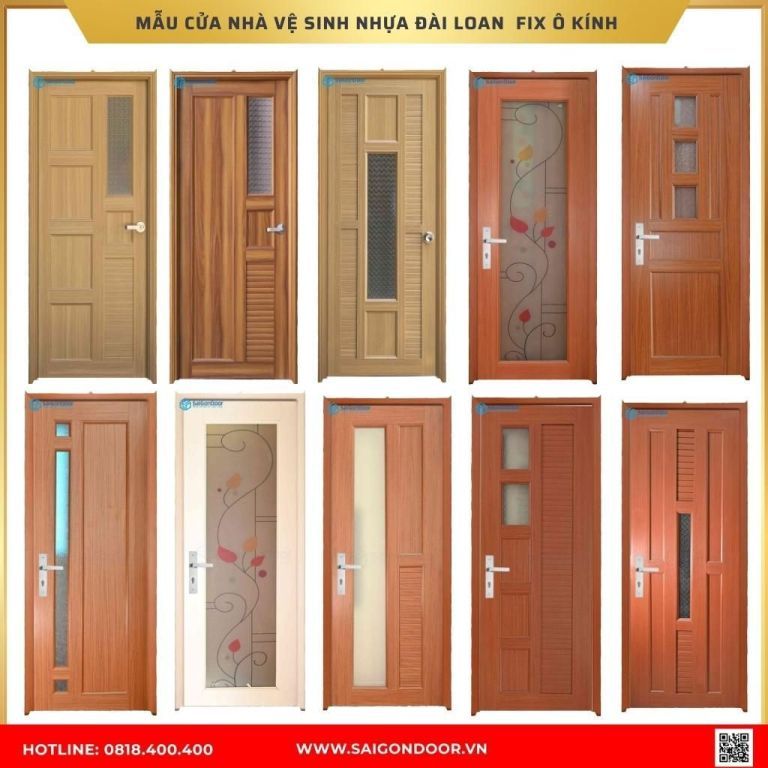 Mẫu cửa nhà vệ sinh nhựa Đài Loan được ưa chuộng tại Trà Vinh Mẫu cửa nhà vệ sinh nhựa Đài Loan được ưa chuộng